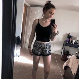 3+ Bundle 50% Off - Black &Yellow Sunflower Shorts